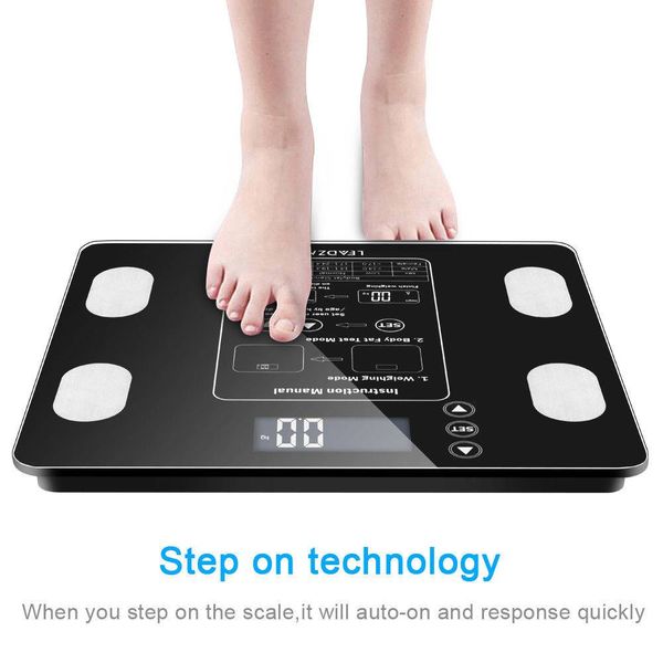 

180kg/100g digital body fat scale health analyser fat muscle bmi