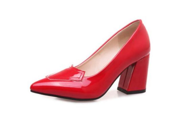 

women's shoes in spring and autumn high coarse heel pointed end @100, Black
