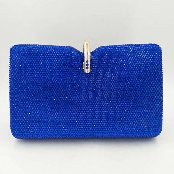 

10 colors women evening clutch bags large size blue lady crystal bags clutches chain phone handbags fashion female dinner purses