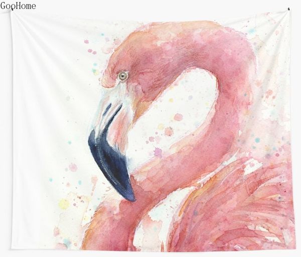 

flamingo акварели стена гобелен обложка пляжное полотенце throw одеяло для пикника yoga mat домашнее украшение