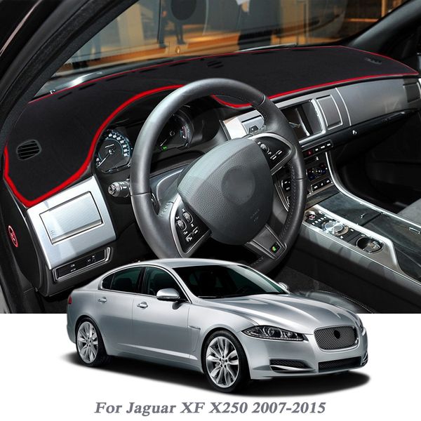 

car styling dashboard avoid light pad instrument platform cover mat rose for xf x250 2007-2015 lhd&rhd anti-dust mat