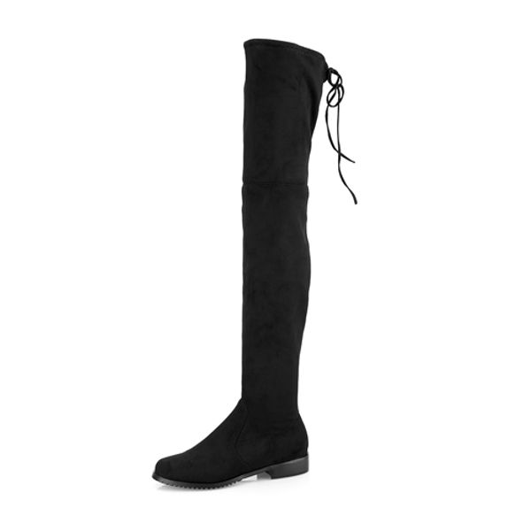 

stretch fabric over the knee boots women thigh high boots ladies winter shoes woman cuissardes talons hauts hautes a123, Black