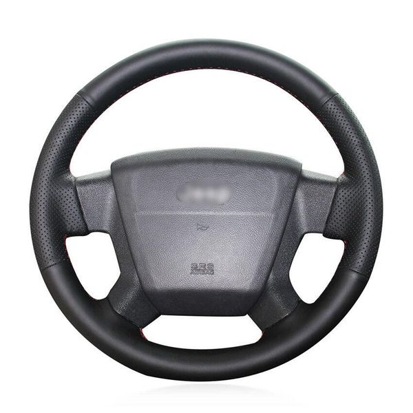

for jeep compass 2006-10 hand-sewn steering wheel cover black artificial leather