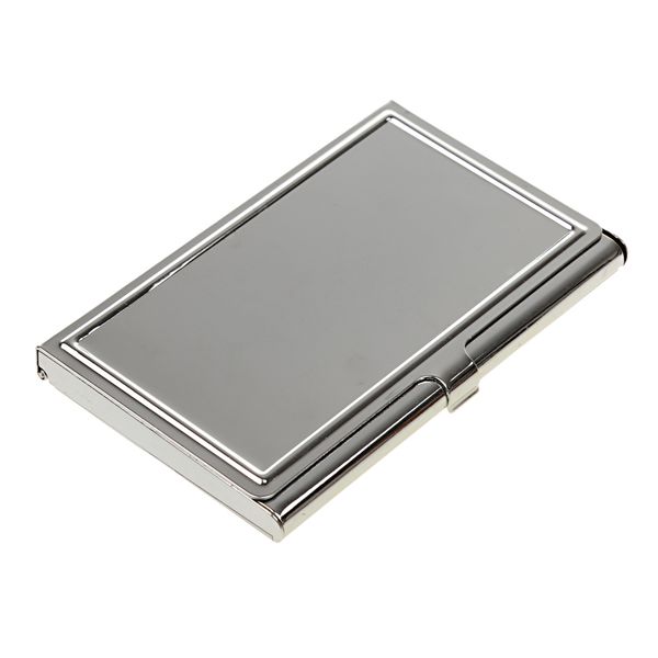 

portable business name credit id card case metal & stainless steel mini pocket box