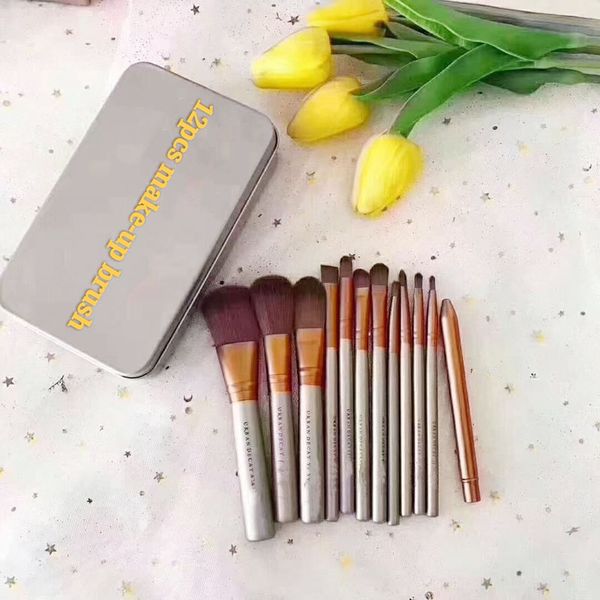 

N3 bru h profe ional 12pc makeup co metic facial bru h kit metal box bru h et face powder bru he