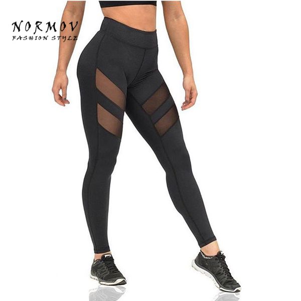 

Normov Women 'S Leggings Fashion Big Size Mesh Patchwork Leggings Female Elastic Fashion Workout Fitness Leggings Women Summer