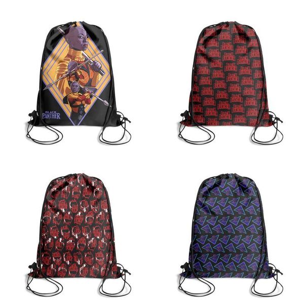 

cool marvel black panther logofashion подпруги ремень рюкзак, дизайн прохладно лучший многоразовый пакет струны, подходим для тренажерного з