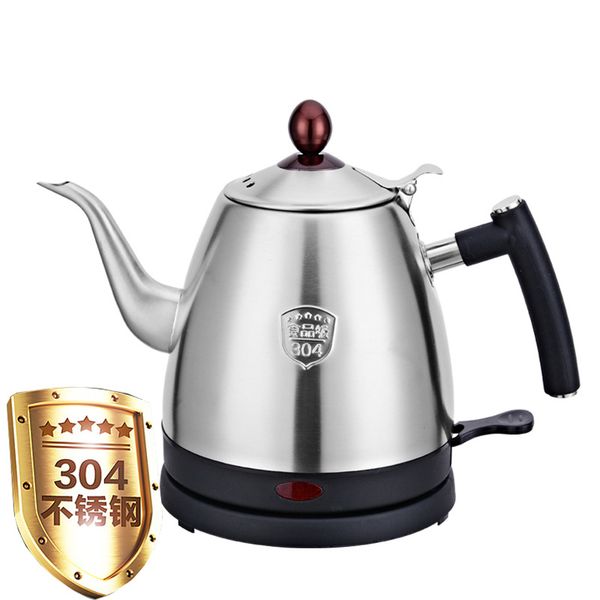 

304 stainless steel electric kettle 1.2l long mouth retro electric kettle automatically off home metal water bottle