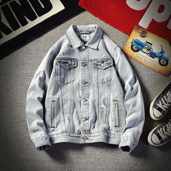 

spring and autumn men's denim jacket new korean fashion jacket men's wear handsome students put on clothes, Black;brown