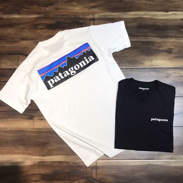 

2019ss Women Designer Tshirts Patagonia Mountain Print Korea Tshirt Short Sleeves Cotton Tops