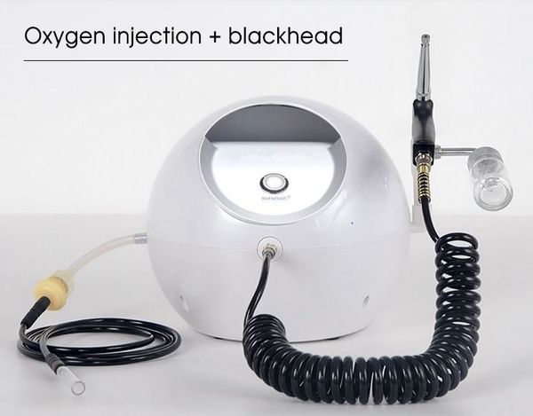 

portable 2 in 1 blackhead vacuum removal water oxygen spraying jet peeling facial moisturizing injection spa beauty machine