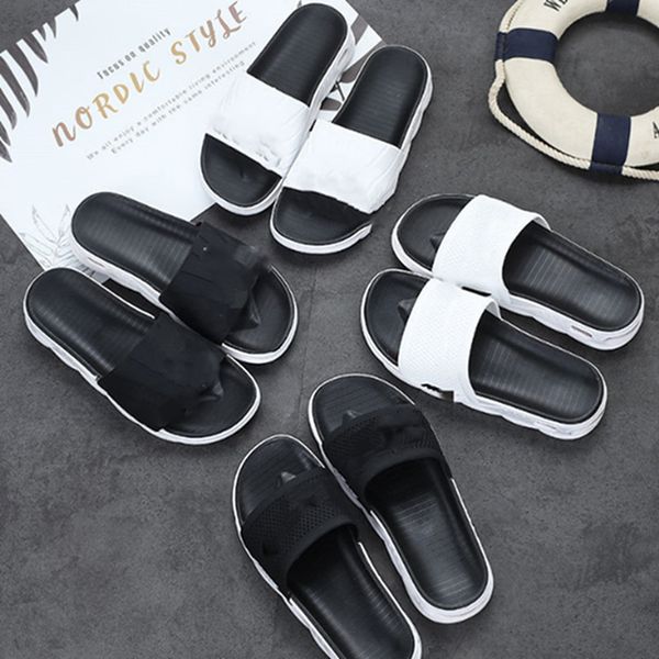 

women slippers flip flops summer shoes household sportswear pvc popular logo flange comfortable beachwear slides stylish 0151, Black
