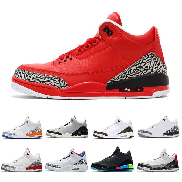 

with box 3s new varsity red men basketball shoes chlorophyll knicks rivals mocha pure white authentic men's sports sneakers 41-47