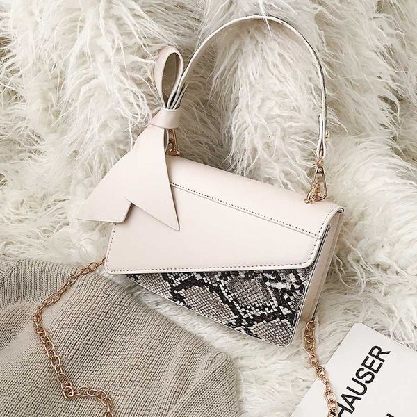 

pu fashion handbag for women vintage snake pattern shoulder crossbody bag ladies elegant and noble chain bags