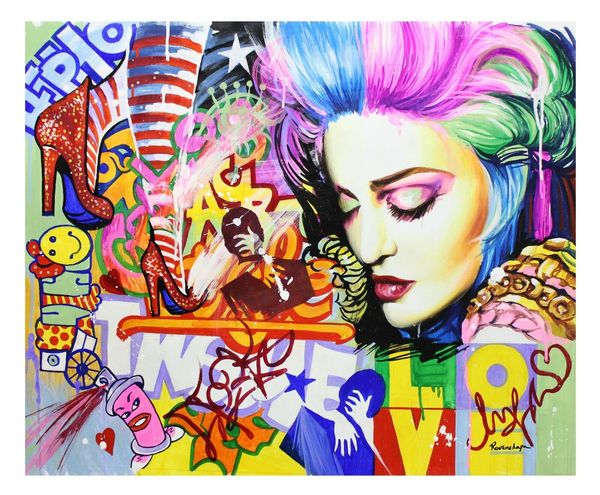 

настя живите в ровенской воздушных поп-арт граффити home decor расписанную hd печати живопись маслом на холсте wall art canvas картинки 1912