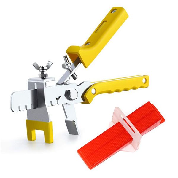 

tile leveling system 1/16 inch 200pcs tile spacers 100pcs wedges and a piler