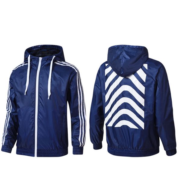 

designer windbreaker men blue jackets new fashion coat zipper hoodies spring autumn sports jackets outerwear l-4xl wholesale 2022504v, Blue;black