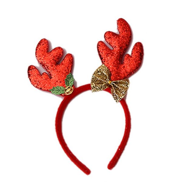 

Christmas Decorations Antlers Head Buckle Loose Powder Long Antler Children'S Holiday Show Christmas Headband