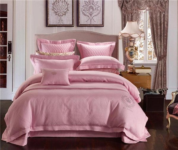 

j/6/8pcs thick cotton quilting pink blue bedding sets king  double size sheets duvet cover bed spread set pillowcase