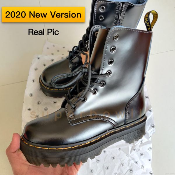 

upgraded version martens women booties 8-eye boot and grooved edges platform sole martin boots inner ankle zip