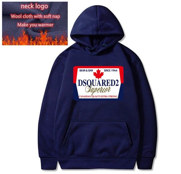 

box embroidery hooded sweatshirts mens women brand designers hoodies high street hoodies pullover dsquared2 sweatshirts 3xl, Black