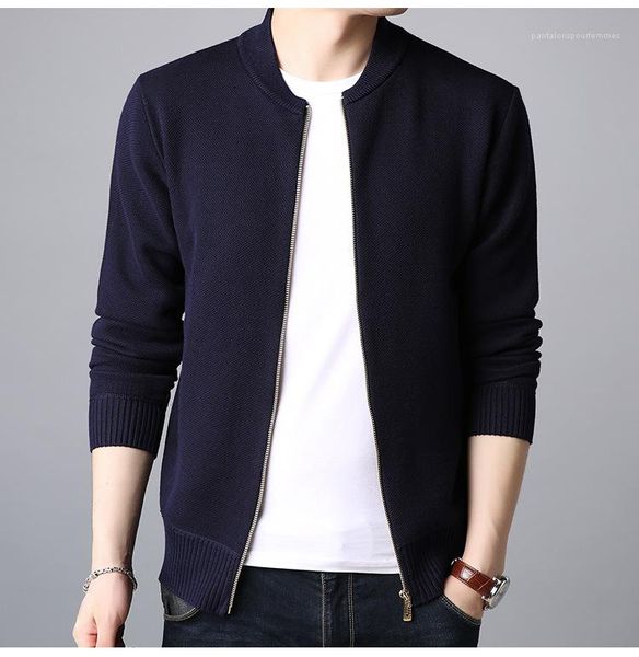 

толстовки моды pure color long sleeve вязаная кардиган толстовки мужские повседневный одежда mens конструктора толстовки v шеи zipper, Black