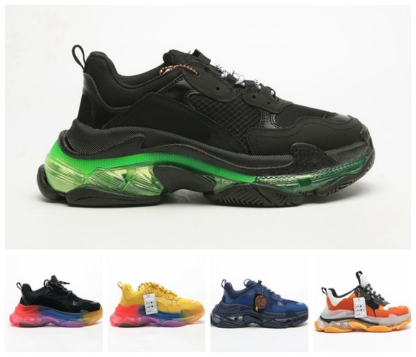 

Fashio Paris triple S 3 роскошные дизайнеры кроссовки Chaussures дома Мужчины Женщины платформа фитнес повседневная воздушная подушка папа обувь с хрустальной подошвой