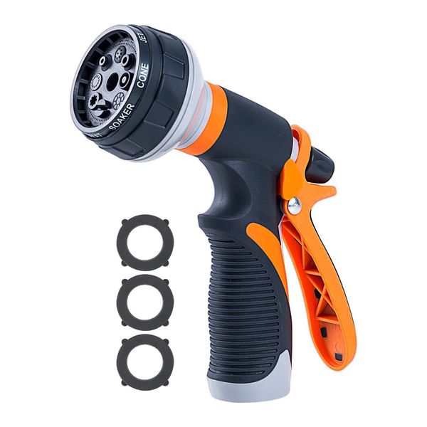 

8 pattern garden water gun hose nozzle watering spray high pressure water sprinkler household car washing yard sprayer