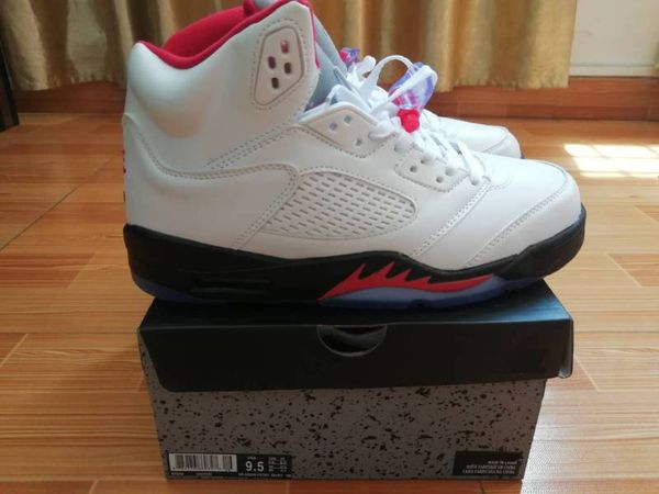 

with box 2021 3m reflective mens basketball shoes sneakers 5s fire red good for men sports shoe size us7-13