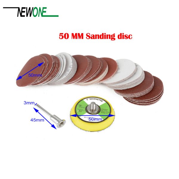 

100pcs 2" 50mm sander disc sanding polishing pad sandpaper 80-3000 grits