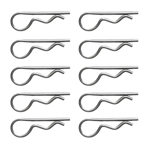

10pcs r pins shaft retaining clips stainless steel hair spring cotter pin