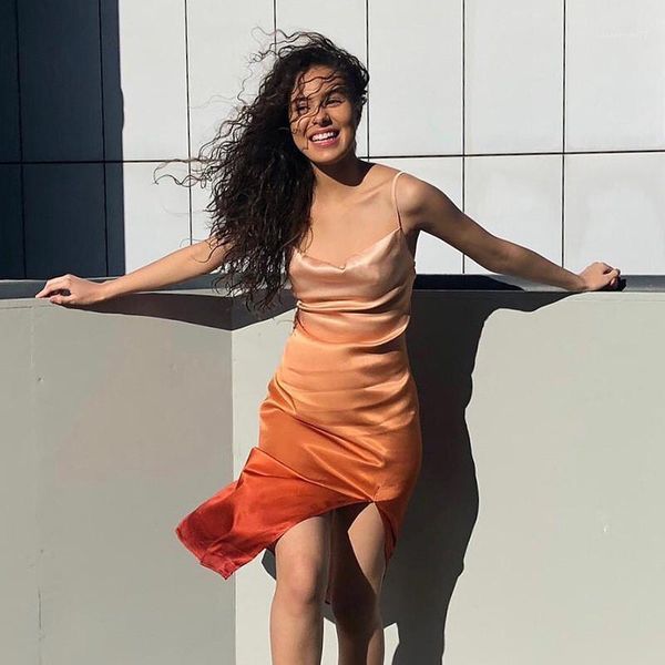 

pencil dresses womens clothing womens designer split dresses slash neck sleeveless dress fashion gradient color, Black;gray