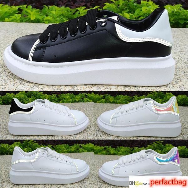 

2020 mens womens white black reflective 3m fashion ball dress casual shoes leather golden shoe tail platform luxury shoes designer sneakers