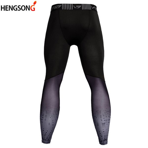 

men's running tights compression pants sport elastic leggings men gym jogging sweat pants fitness basketball trousers sportswear, Black