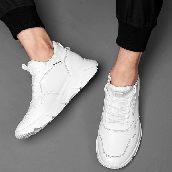 

heightening sneakers men formal shoes 2019 new luxury fashion wedding business shoes men oxford dress *26807, Black