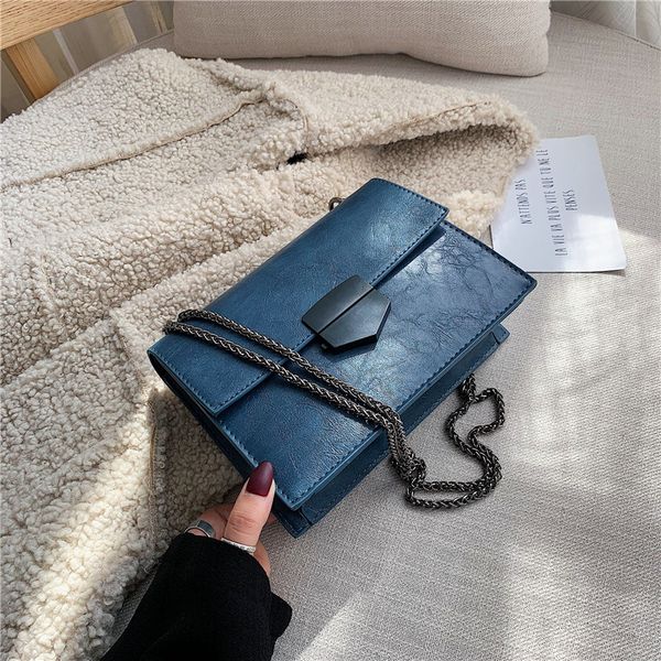 

ретро сумка женская 2020 весна новая корейская мода дикая атмосфера маленькая квадратная сумка текстура цепи мессенджер