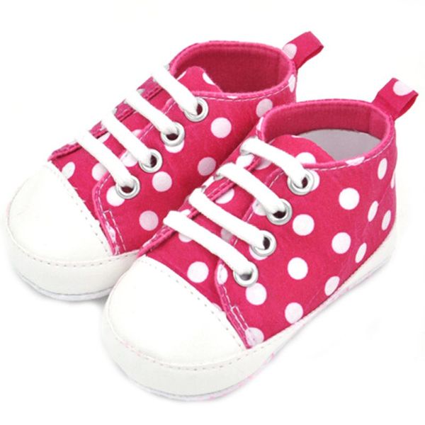 

child first walking sports dots print anti-slip prewalker sneaker size 11-14 l07