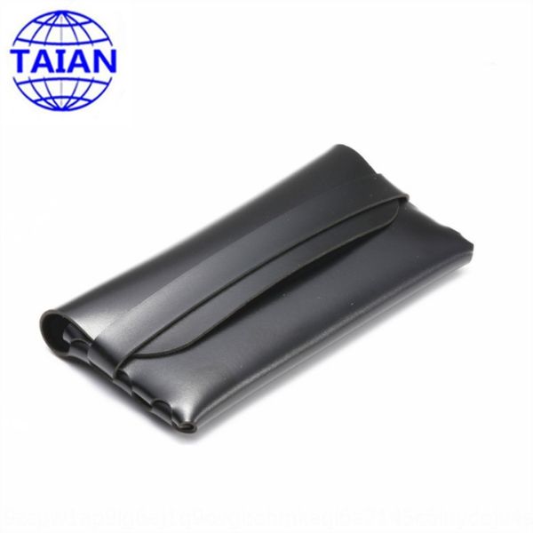 

leather small handmade glasses wallet type mirror wallet type soft bag box convenient sun glasses mirror box