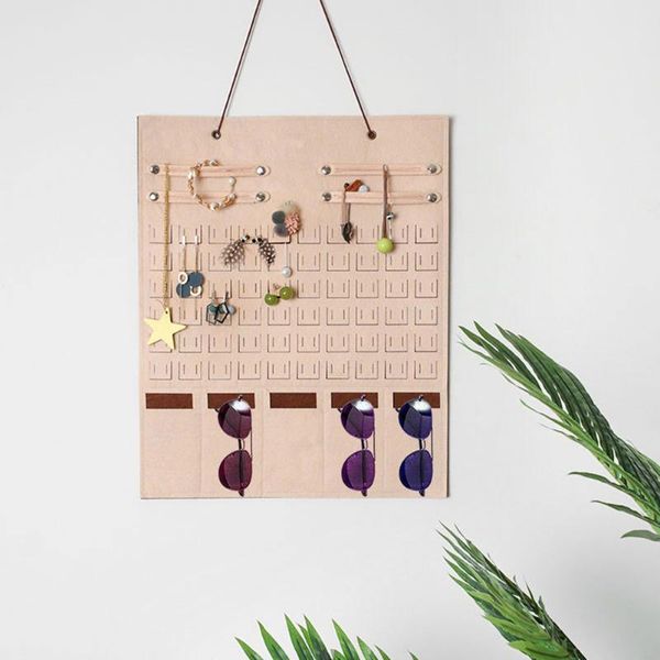 

sunglasses wall hanging storage bag glasses organizer eyeglasses holder felt earrings ring jewelry sunglasses glasses storage