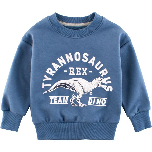 

2-10 years boy kids sweatshirt o-neck pullover children's clothing kids spring autumn winter dinosaur long sleeve hoodie, Black