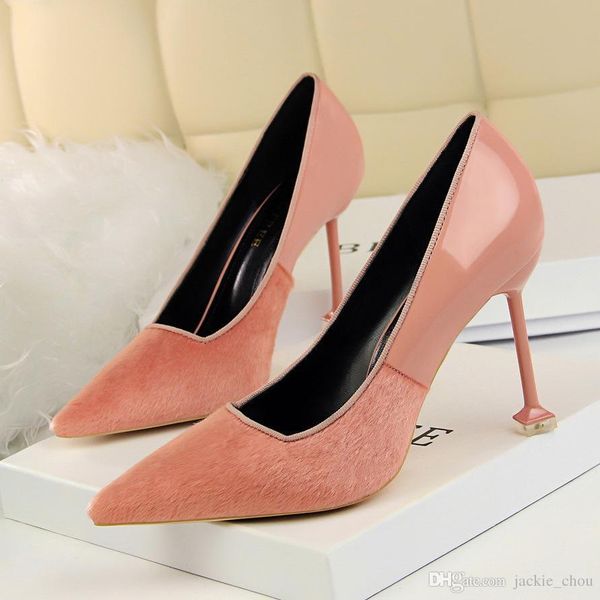 Fashion High Heels Shoes High-heeled Shallow Pointed Toe Creative Shoes B