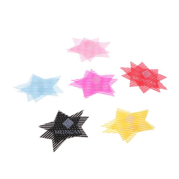 

6pairs colorful bangs clip paste posts fringe hair stickers for girls