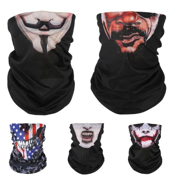 

skull cycling skull scarf sport headwear reversible bandanas motorcycle turban magic scarve outdoor hiking headband#989, Blue;black