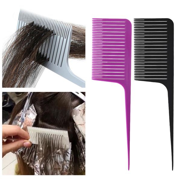 

2x professional weave highlighting foiling hair comb for hair coloring combs, Silver