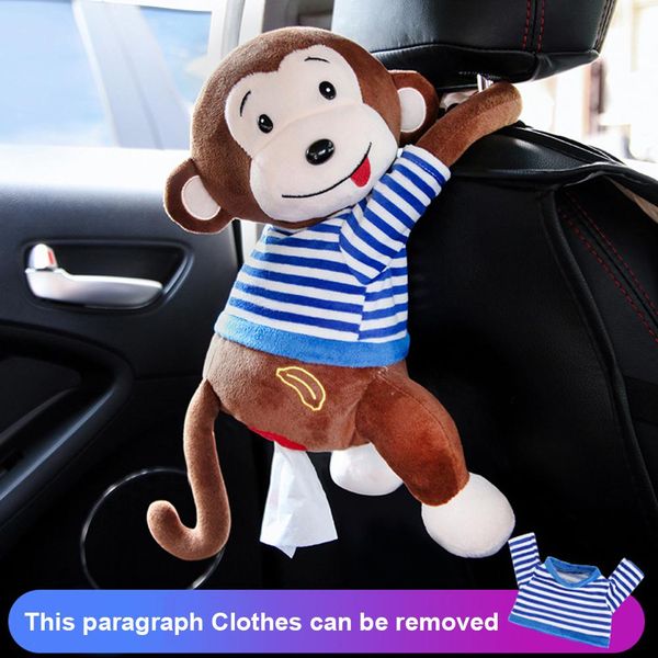 

new creative 3d monkey home office car hanging paper napkin tissue box cover holder car styling tissue box for cars trucks suvs