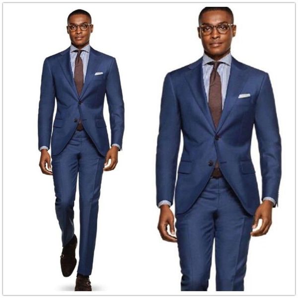 

men's suits & blazers new navy groom tuxedos men's suits jacket pants two button wedding suits for men, White;black