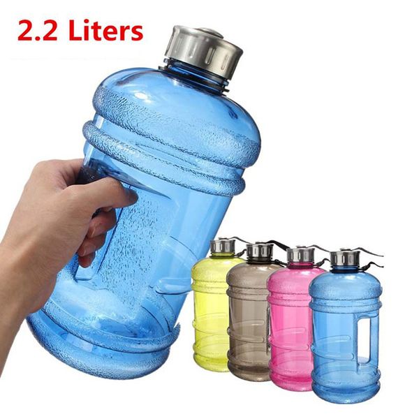 

sellin 2.2l fashion portable sports kettle plastic outdoor water bottle big capacity for gym fitness bicycle camping cycling