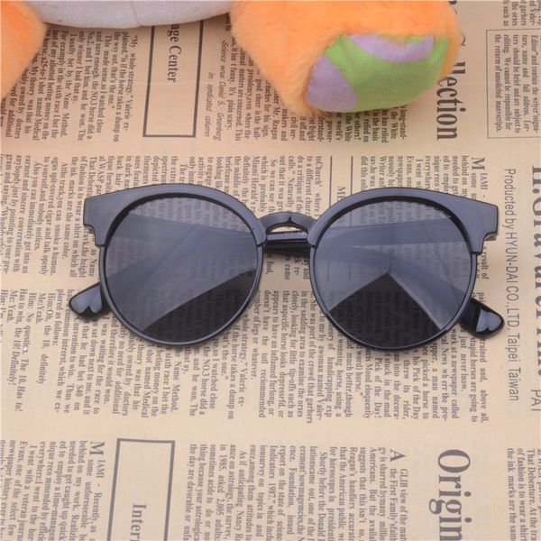 

2018 vintage kids glasses round children sunglasses baby boys girls sunglass oculos de sol goggles uv400, Blue