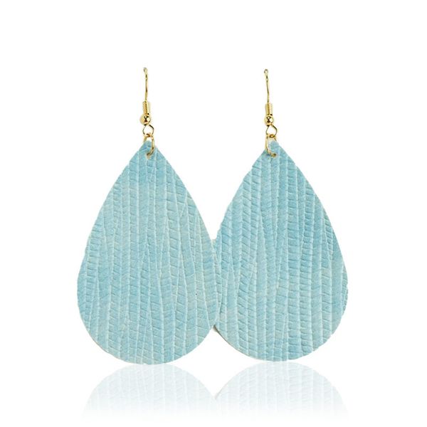 

cpop teardrop плетение тиснение искусственная кожа серьги для женщин многоцветные падение мотаться заявление серьги женские поставки произво, Silver