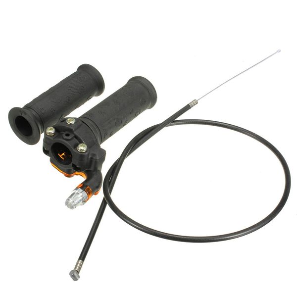

1 pair new twist throttle accelerator grip with cable for atv quad dirt pit bike 90/110/125cc